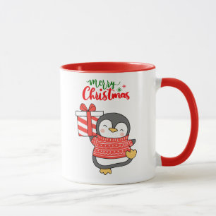 Cute Penguin Merry Christmas  Mug