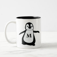 Cute Penguin Monogram Personalised
