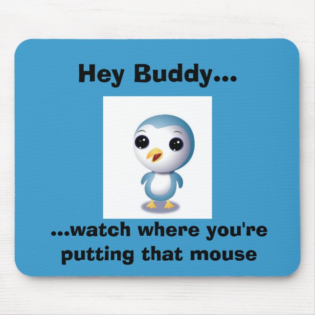 Cute Penguin mousepad (Front)