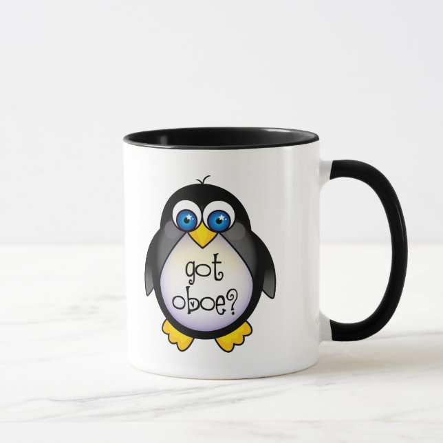 Cute Penguin Music Got Oboe Mug (Right)