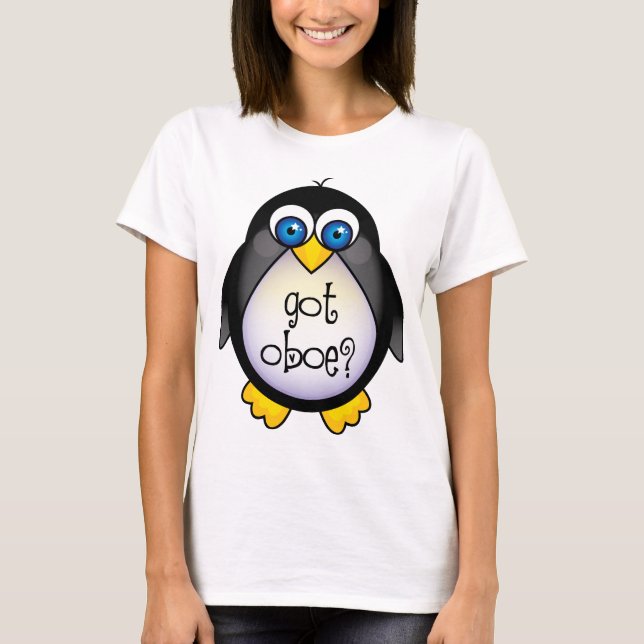 Cute Penguin Music Got Oboe T-Shirt (Front)