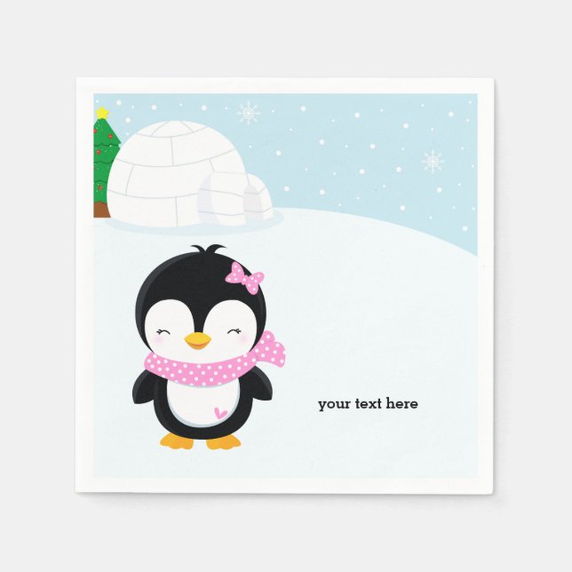 Cute penguin napkin (Front)