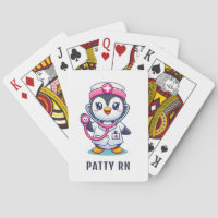 Cute Penguin Nurse Pink Stethoscope Custom