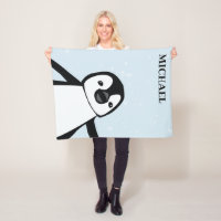 Cute Penguin Nursery Black and white Name