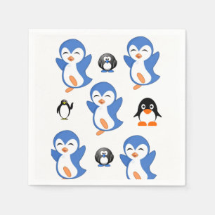 Cute Penguin Paper Napkins