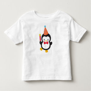Cute Penguin, Party Hat, Firecracker, Bow Tie Toddler T-Shirt