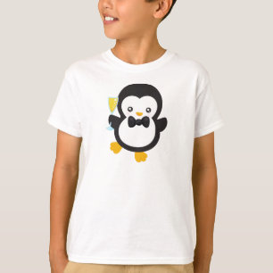 Cute Penguin, Penguin With Champagne, Party T-Shirt