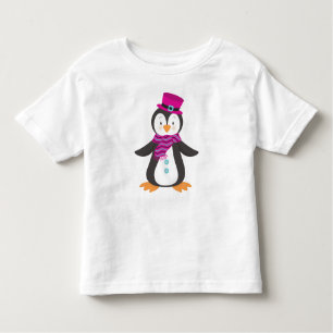 Cute Penguin, Penguin With Hat, Penguin With Scarf Toddler T-Shirt
