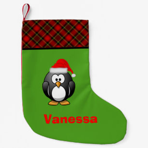 Cute Penguin Personalised Christmas Stocking