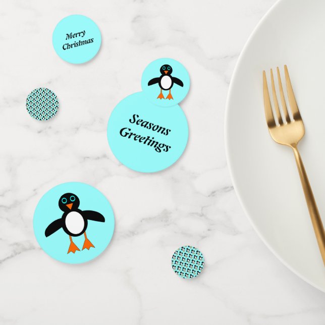 Cute Penguin Personalised Confetti (Group)