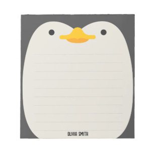 Cute Penguin Personalised kids Notepad