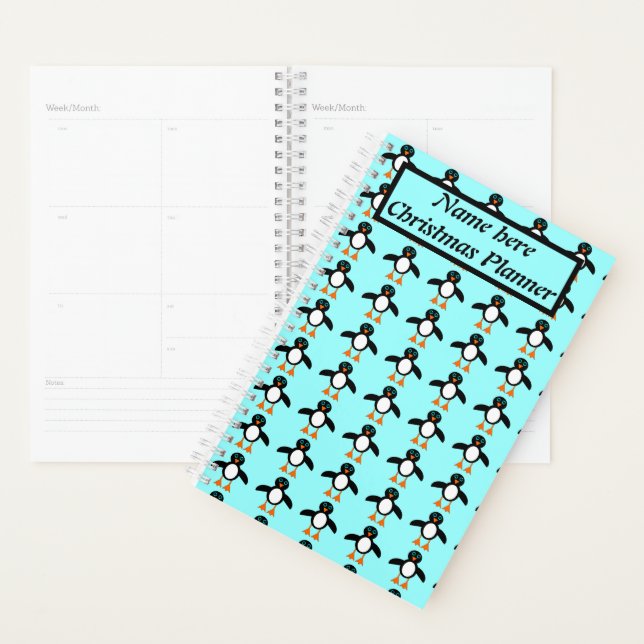 Cute Penguin Personalised Planner (Display)
