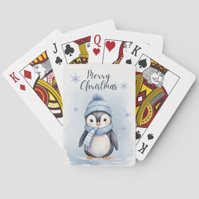 "Cute Penguin" Playing Cards (Back)