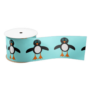 Cute Penguin Ribbon Satin Ribbon