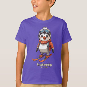 Cute Penguin Skiing Breckenridge T-Shirt