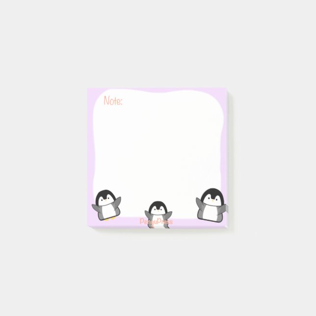 Cute Penguin Sticky Notes (Front)