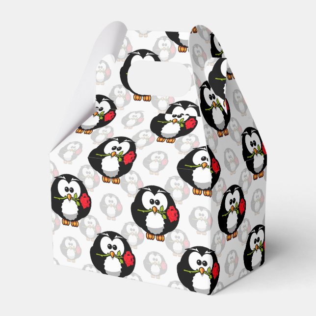 Cute Penguin Surface Pattern Design Print Favour Box (Front Side)
