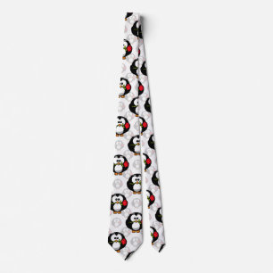 Cute Penguin Surface Pattern Design Print Tie