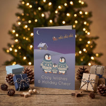 Cute Penguin Sweater Family | Modern Christmas