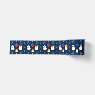 Cute Penguin Trio Family Grosgrain Ribbon
