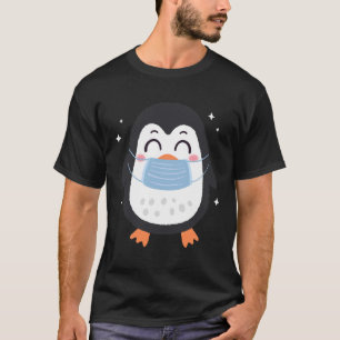 Cute Penguin wearing face masks  Penguin Mask Anim T-Shirt