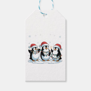 Cute Penguin Wearing Santa Hat Xmas Penguin Lover Gift Tags