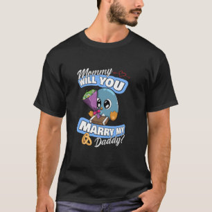 Cute Penguin Wedding Offer Mummy Will You Marry My T-Shirt