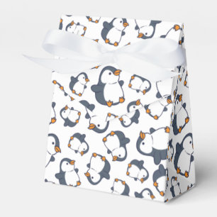 Cute Penguin Winter Kids Birthday Party Favour Box