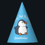 Cute Penguin Winter Kids Birthday Party Hat<br><div class="desc">These adorable colourful cute penguin birthday party decor are perfect for a kid's birthday celebration! Customise the text to make them your own. The modern look and feel is the perfect way to celebrate your little one that loves penguins and birds on their birthday! Perfect for little boys and girls!...</div>