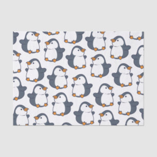 Cute Penguin Winter Kids Birthday Party Tissue Paper
