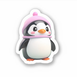 cute penguin with hat