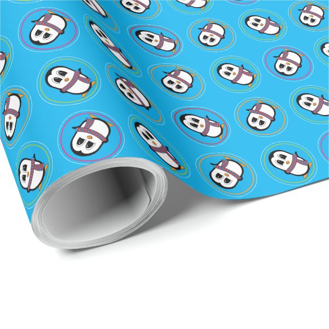Cute Penguin Wrapping Paper (Roll Corner)