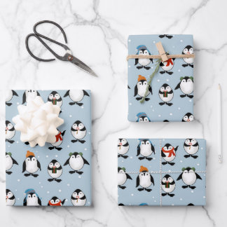 Cute Penguin  Wrapping Paper Sheet
