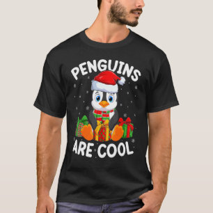 Cute Penguins Are Cool Xmas Santa Hat Penguin Bird T-Shirt
