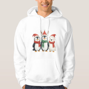 Cute Penguins Design Hoodie 