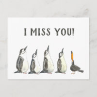 Cute Penguins I Miss You Teachers to Students