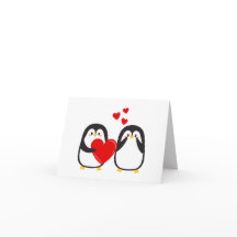 Cute penguins in love -