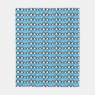 Cute Penguins Pattern Fleece Blanket