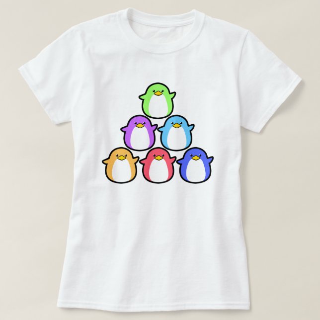 Cute Penguins T-Shirt (Design Front)
