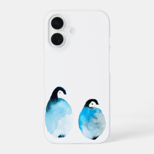 Cute Penguins watercolor iPhone 16 Case