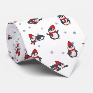 Cute Penguins Winter Birds Arctic Animals Tie