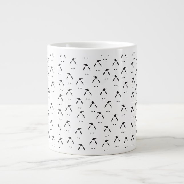 Cute Penquin. Large Coffee Mug (Front)