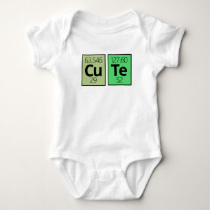 Cute Periodic Table Element Symbols Baby Bodysuit