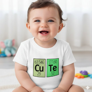 Cute Periodic Table Element Symbols Baby T-Shirt