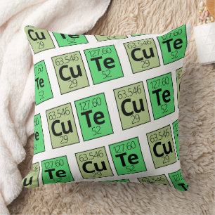 Cute Periodic Table Element Symbols Cushion