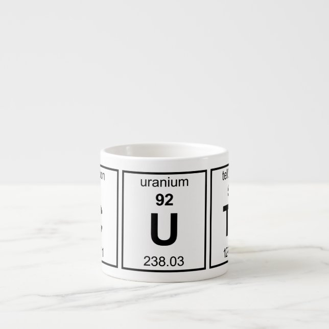 CUTe Periodic Table Espresso Cup (Front)