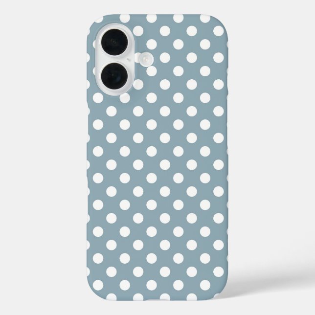Cute Periwinkle Polka Dots Pattern Case-Mate iPhone Case (Back)