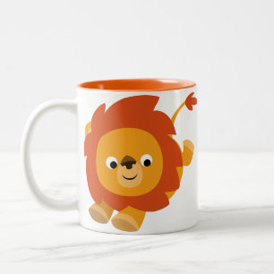 Cute Perky Cartoon Lion Mug