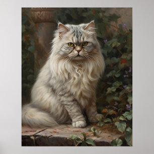 Cute Persian Cat Art Print Poster