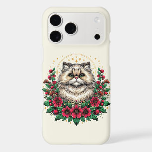 Cute Persian Cat, Floral Persian Kitty